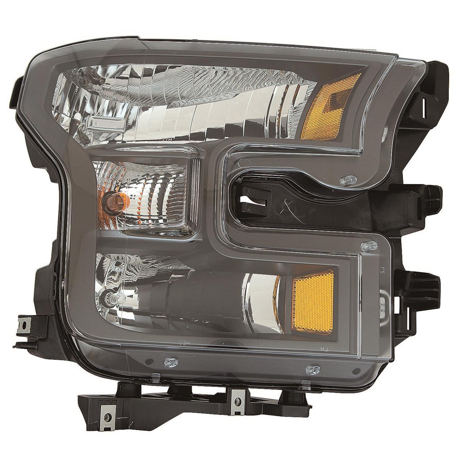 FORD PICKUP F150 2017 HEAD LAMP RH BLACK BEZEL EXTENDED/ CREW CAB W/SPECIAL EDITION HQ