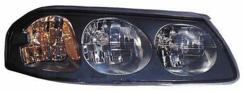 CHEVROLET IMPALA 2005 HEAD LAMP RH BLACK BEZEL W/O CENTER BULB SHIELD FROM FEB