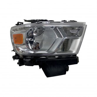 RAM PICKUP-RAM-1500 2020 HEAD LAMP RH HALOGEN W/CHROME TRIM
