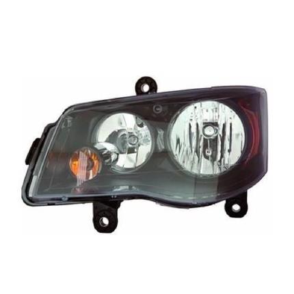DODGE CARAVAN 2018 HEAD LAMP LH HALOGEN W/BLACK BEZEL HQ