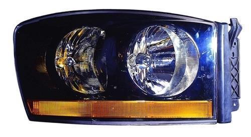 DODGE PICKUP DODGE RAM1500 2006 HEAD LAMP RH W/BLACK BEZEL HQ