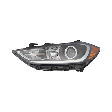 HYUNDAI ELANTRA SEDAN 2018 HEAD LAMP LH HALOGEN USA BUILT W/O DRL