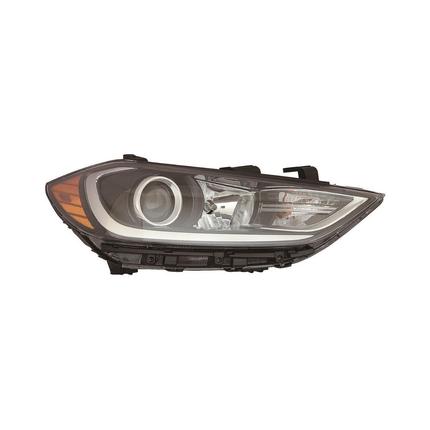 HYUNDAI ELANTRA SEDAN 2018 HEAD LAMP RH HALOGEN USA BUILT W/O DRL