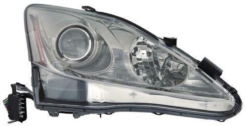 LEXUS IS250 SEDAN 2006 HEAD LAMP RH HALOGEN W/O AUTO LEVELING HQ