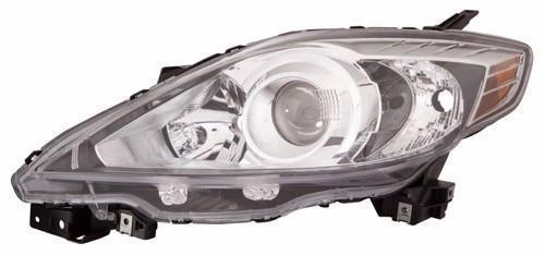 MAZDA MAZDA 5 2008 HEAD LAMP LH HALOGEN BLACK BEZEL HQ