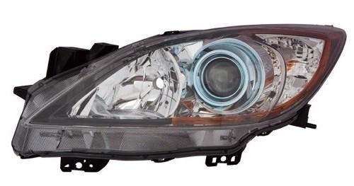 MAZDA MAZDA 3  2013 HEAD LAMP LH HALOGEN (6 SPEED W/BLUE PROJECTOR BEZEL) HQ