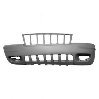 JEEP GRAND CHEROKEE 2000 BUMPER FR BLACK LTD W/FOG LAMP HOLE CH1000266B