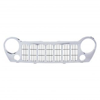 JEEP LIBERTY 2006 GRILLE CHROME W/FOG CH1200289