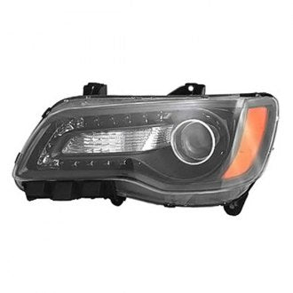CHRYSLER 300 2014 HEAD LAMP LH HALOGEN BLACK BEZEL HQ