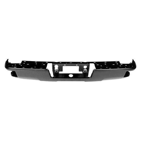 PICKUP SILVERADO 1500 2017 BUMPER REAR BLACK PTM W/CORNER STEP W/O SENSOR