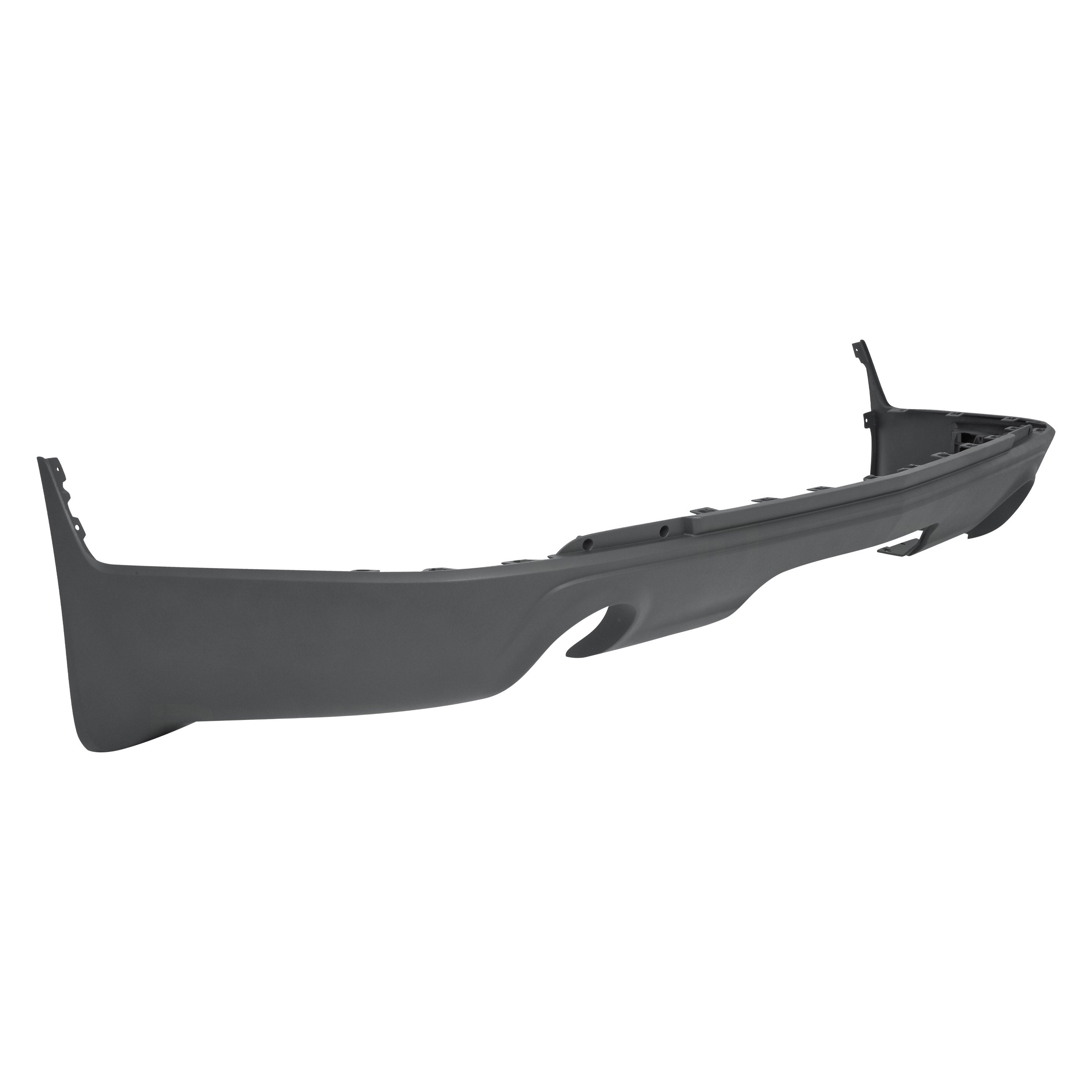 CHEVROLET TRAVERSE 2017 BUMPER REAR LOWER DARK GRAY DUAL EXHAUST HOLE O TOW