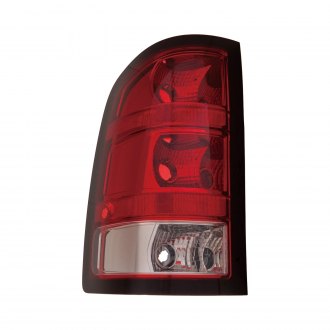 GMC PICKUP GMC SIERRA 2010 TAIL LAMP LH 1500 BASE MODEL DARK RED TRIM SMALL 921 BACK-UP BULB HQ GM2800253