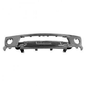 NISSAN FRONTIER PICKUP 2005 BUMPER FACE BAR FR CHROME WITH FOG LAMP HOLE W/O OFF ROAD STEEL NI1002138